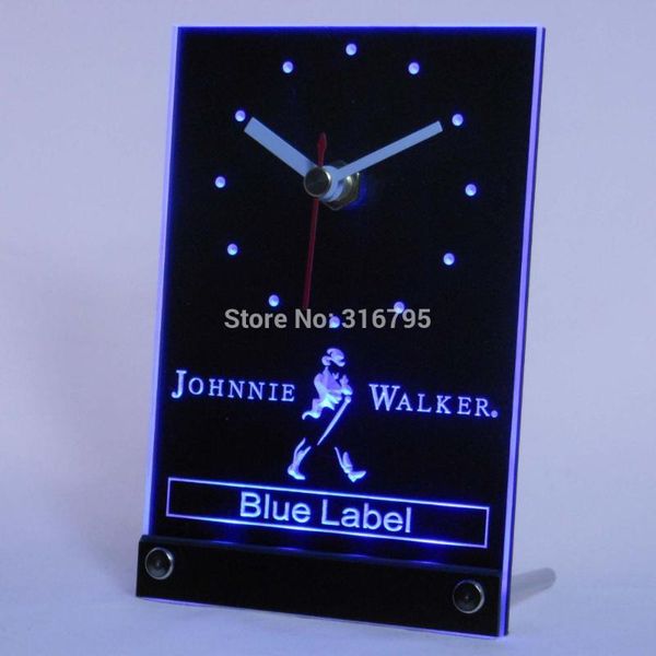 

wall clocks tnc0116 johnnie walker blue label 3d led table desk clock