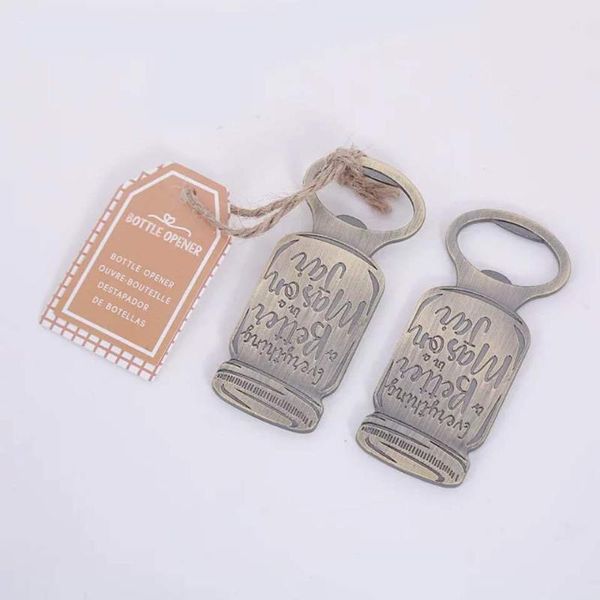 

party favor 10pcs creative retro mason jar corkscrew fine packaging gift wedding beer bottle opener bar kitchen decorations