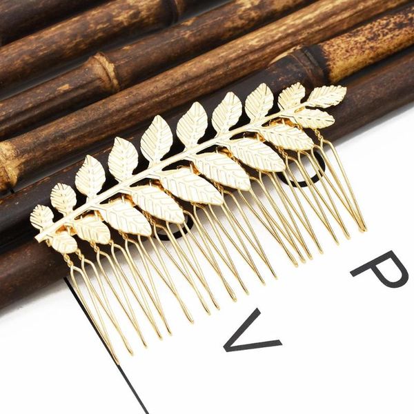 

hair clips & barrettes greek roman goddess color leaf olive branch leaves headpiece bride wedding comb headdress hairpin accessories jewelry, Golden;silver