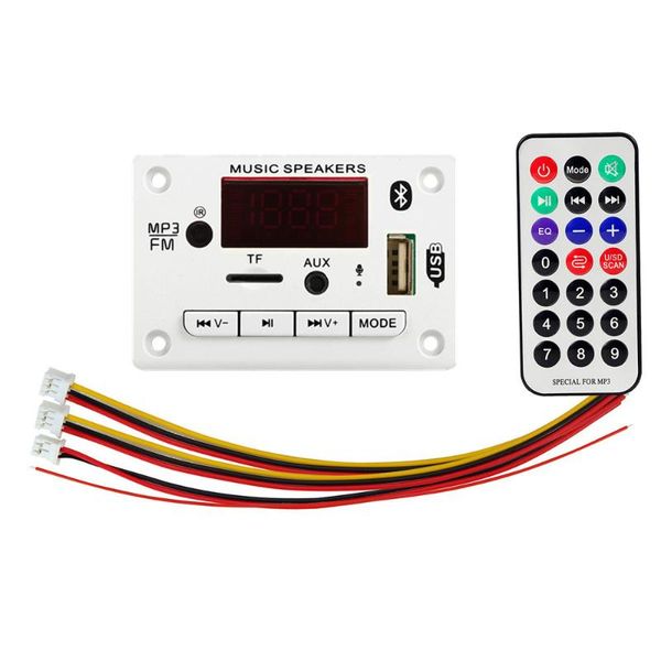 

10pcs/pack 5v 12v mp3 decoder decoding board module bluetooth 5.0 car usb player wma wav tf card slot fm remote & mp4 players