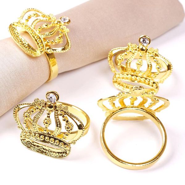

napkin rings crown ring metal tissue buckle suitable for wedding banquet holiday party decoration