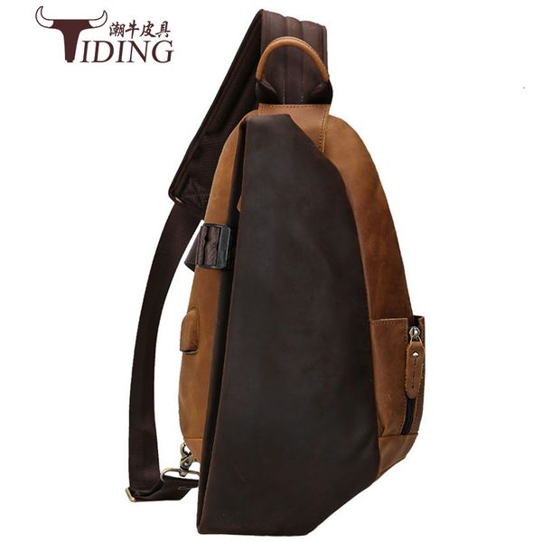 

waistbags packs luggage men's leather sports chest leisure multifunctional rechargeable racket backpack messenger single shoulder bags