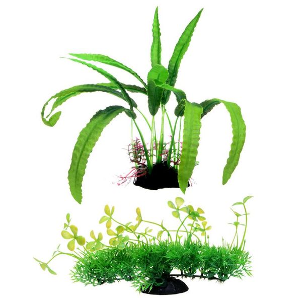 

decorations saim artificial aquarium plant 2pcs plastic plants decoration green for simulation of aquatic fish tank ornament