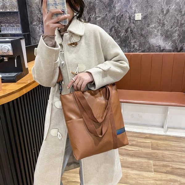 

ladies one shoulder tote bag for woman large capacity handbag all-match messenger high-quality soft bags #3 duffel