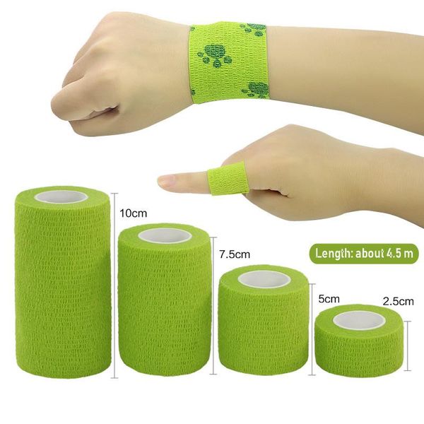 

2pcs waterproof medical therapy self adhesive bandage muscle tape finger joints wrap first aid kit pet elastic bandage 2.5-15cm
