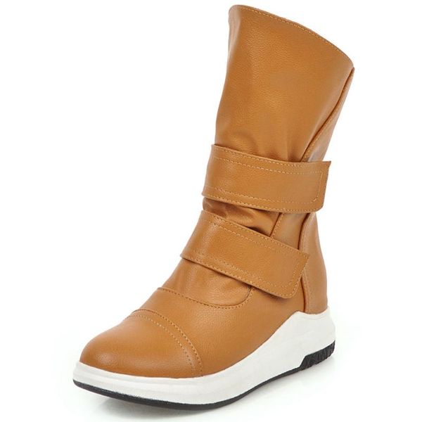 

boots doratasia classic women hook loop platform brand casual daily shoes designer solid wedges winter, Black