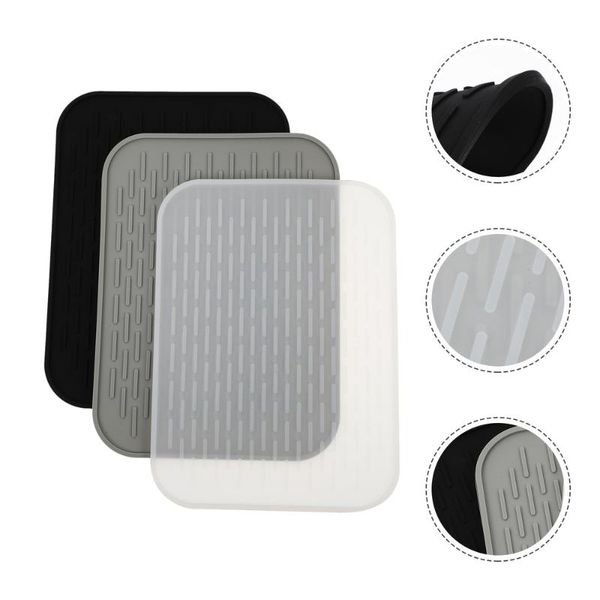 

mats & pads 3pcs kitchen dish drying drain heat insulation table