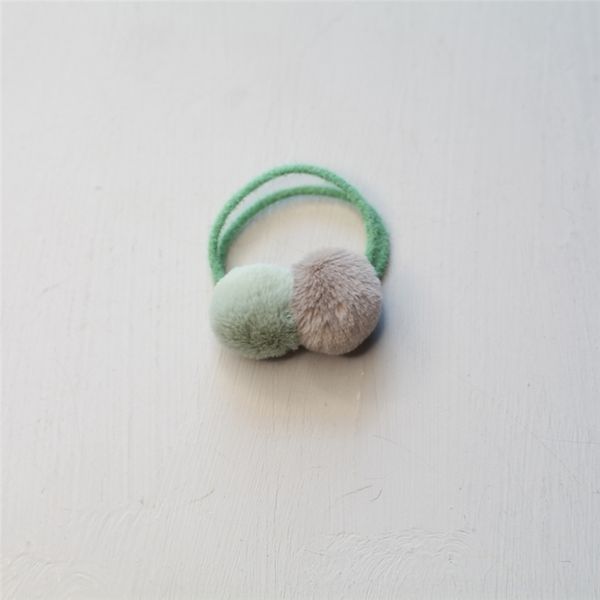 

PqQc south accessories gaterabbit ball girls baby basic versatile circle ball hair rope hair ropeautumn and winter 2020women, Slivery;white