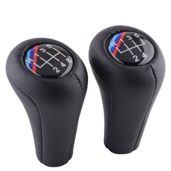

shift knob 5 6 speed leather gear lever shifter collars fit for 1 3 series
