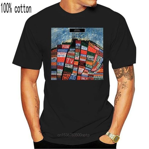 

men's t-shirts radiohead hail to the thief cd cover rock music band tee t shirt rh1 printed t-shirt boys cotton, White;black
