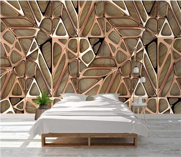

wallpapers custom po wallpaper 3d art metallic style geometric pattern mural living room bedroom home decor abstract wall painting 3 d