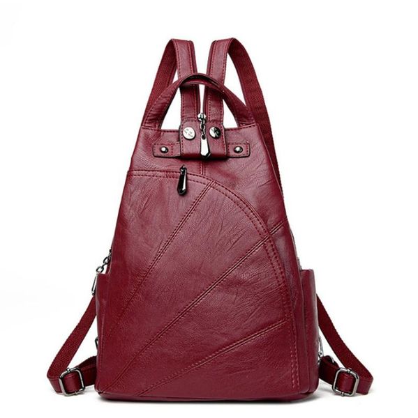 

outdoor bags bolsa feminina for women leather backpack
