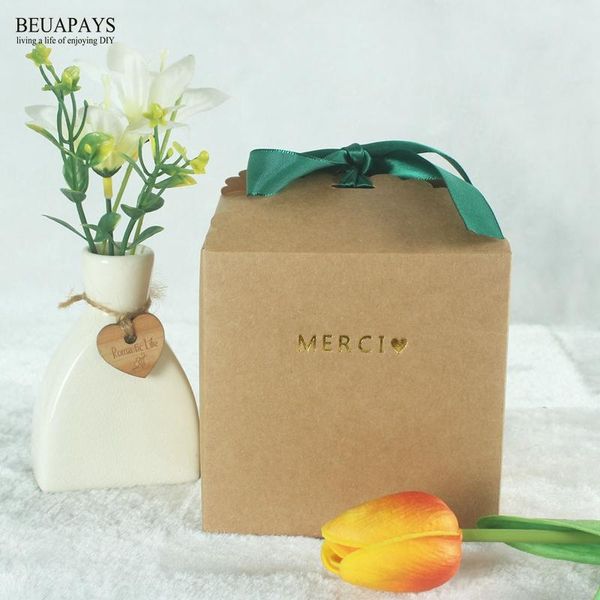 

gift wrap 12pcs personalized kraft candy box merci wedding decoration christmas x'mas birthday festival packing accessories