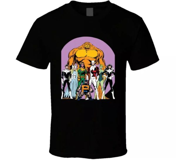 

alpha flight retro 80s 90s comic fan t shirt, White;black