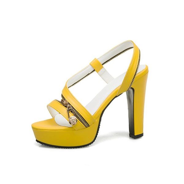 

oversized fashion high heel sandals heels women shoes woman summer ladies, Black