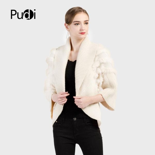 

women's vests ct7020 women real fur knitted vest sleeveless garment sweater gilet coat shawl cape, Black;white