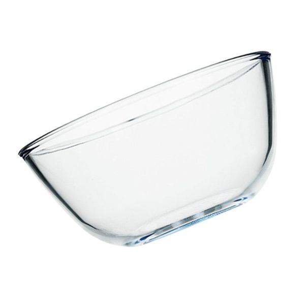 

1pc transparent glass bowl kitchen salad storage container white bowls