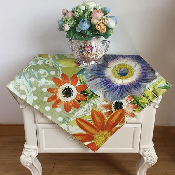 

table cloth cover pastoral fabric bedside polyester tablecloth refrigerator washing machine dust decor