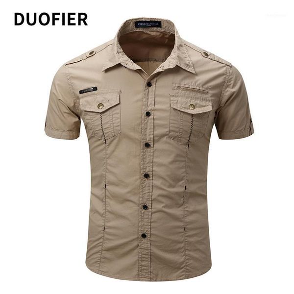 

men's dress shirts mens solid shirt short sleeve bomber military pure cotton business casual lapel cargo fashion man 2021, White;black