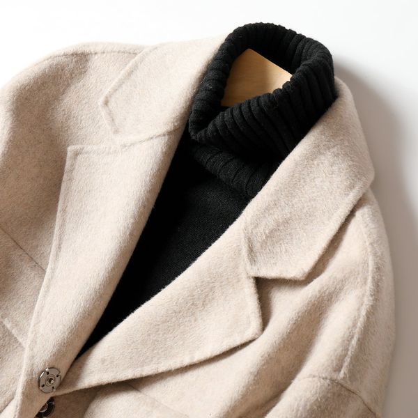 

jacket mozuleva beige with double pack cashmere style short women's wool coat for winter, Black;brown
