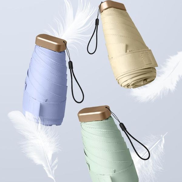 

umbrellas portable mini pocket folding sun umbrella ultraviolet protection parasol powerful windproof dual-purpose