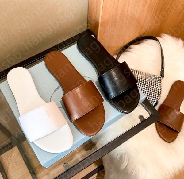 

2021 fashion ladies summer sandals beach slippers loafers slide shoes with box dust bag, Black