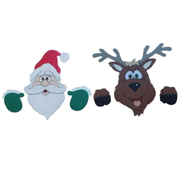 

novelty items 2pc merry christmas outdoor banner santa claus ornaments xmas garden fence decor