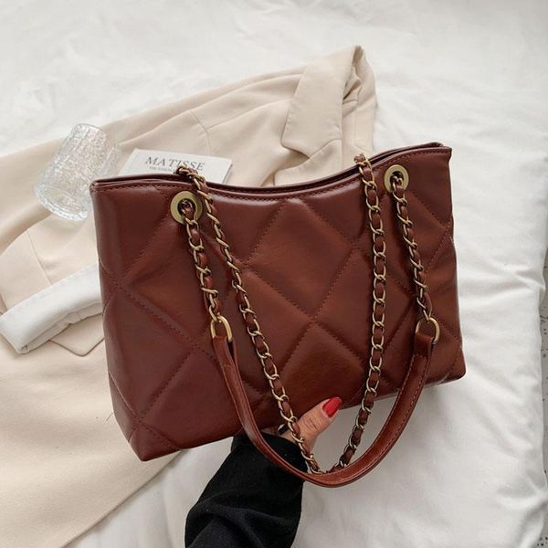 

evening bags vintage high capacity pu leather shoulder for women 2021 winter trend underarm crossbody bag luxury designer handbags tote