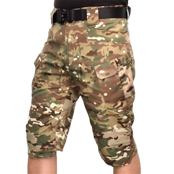 

men's shorts moruancle outdoor tactical short pants with pockets military style workwear camouflage hikking climbing size s-5xl, White;black