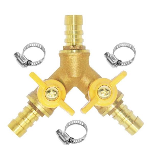 

watering equipments br three-way pipe joint double switch y-shaped valve gas for
