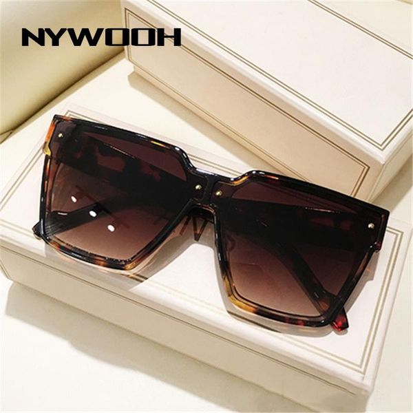 

sunglasses nywooh fashion ladies square women vintage brand designer oversized sun glasses men gradient goggle shades uv400, White;black