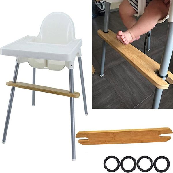 

stroller parts & accessories baby high chair footrest non-slip adjustable height natural bamboo highchairs pedal highchair footstool feeding