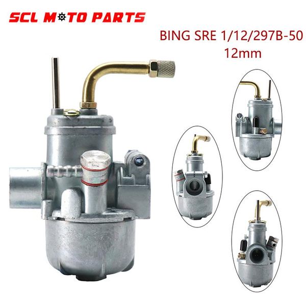 

alconstar-motorcycle carburetor 12mm puch for moped bing maxi sport luxe port cobra carb sre 1/12/297b-50 motorcycle fuel system