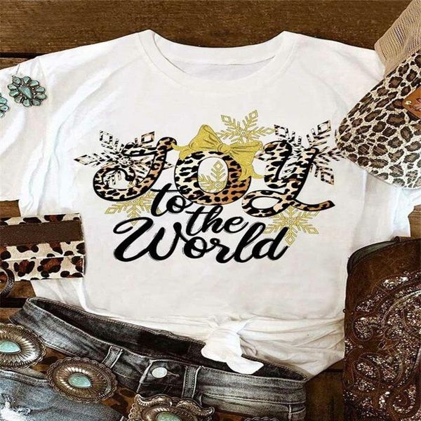 

women's t-shirt leopard t shirts women summer fashion letter printing short sleeve round neck plus size loose tshirts for lugentolo, White