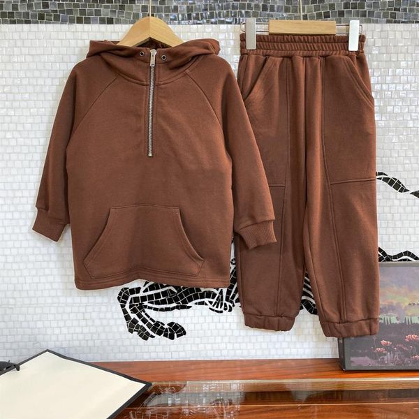 

clothing sets explosive children's 2021 early autumn products boys sweater suits, sports hooded simple and generou, White