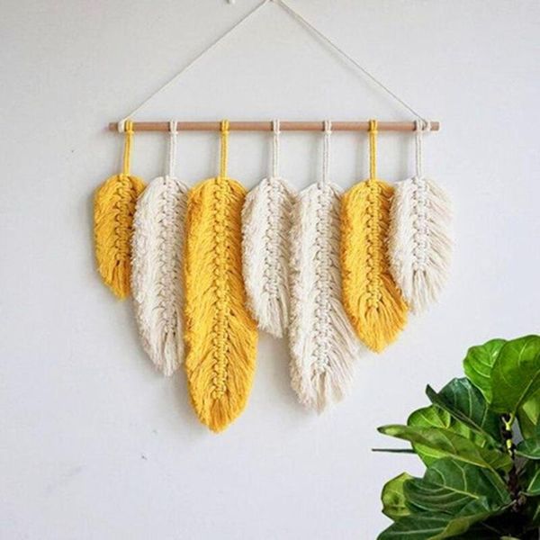 

decorative objects & figurines hand woven dream catcher feather tapestry net pendant porch room home decoration crafts