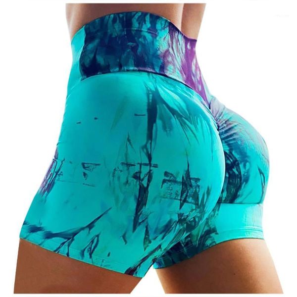

yoga outfit women high waist shorts running athletic short pants gym leggings print sport fitness 2021 sportswear