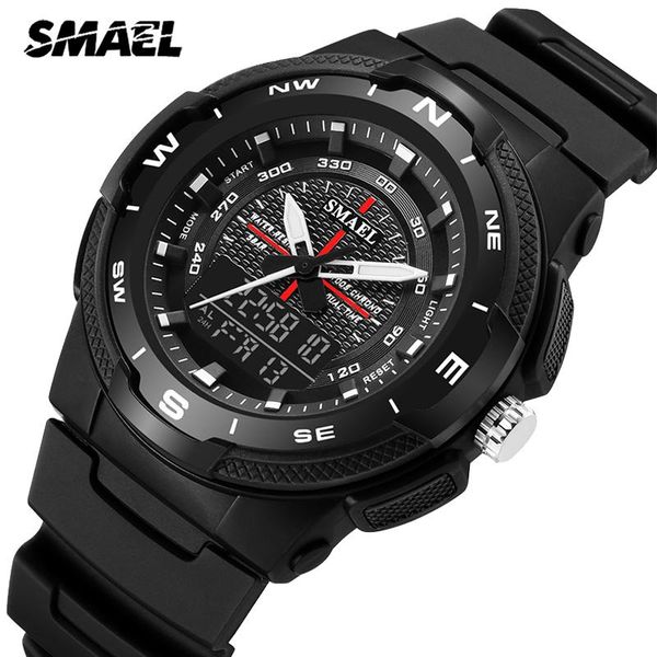 

wristwatches smael men watch military waterproof quartz men's sports digital male clock relogio masculino, Slivery;brown