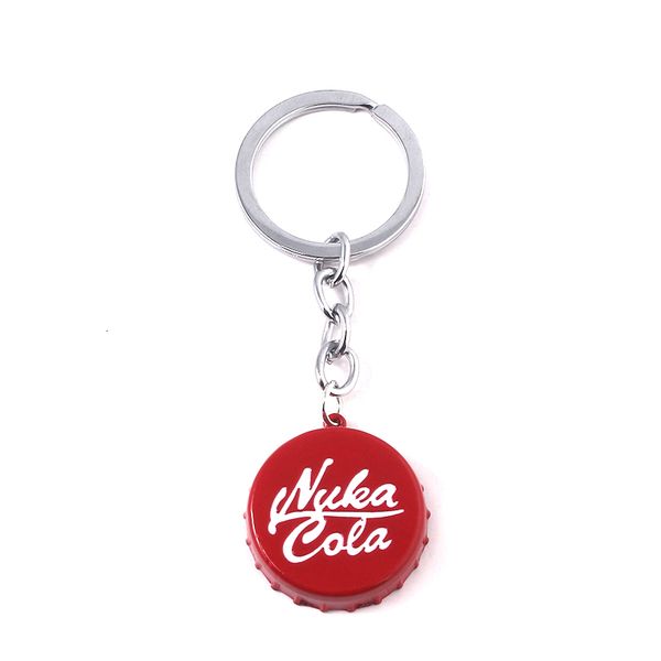 

game nuka cola botter opener keychain keyring pendant pip boy jewelry gift for car key holder friendship accessories, Silver