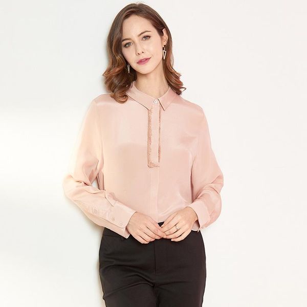 

women's blouses & shirts women and flesh silk lutos floral ol 2021 summer office long sleeve casual plus size, White