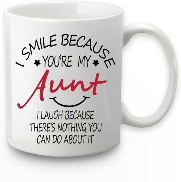 

mugs i smile because you are my aunt mug your coffee gifts birthday mothers day for