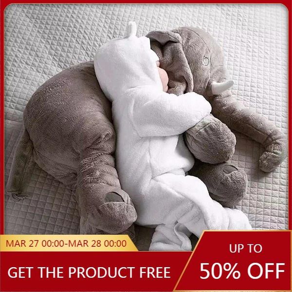 

pillow 80cm plush elephant toy baby sleeping back cushion soft stuffed doll born playmate kids birthday gift