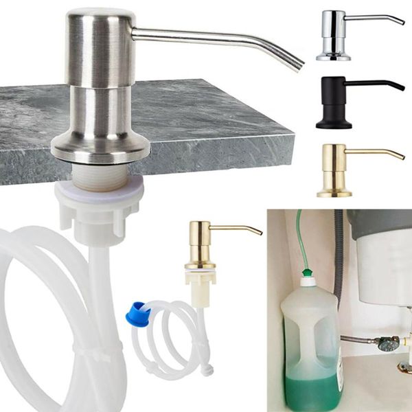 

liquid soap dispenser extension tube kit replacement for kitchen sink metal under deck counter in mounted
