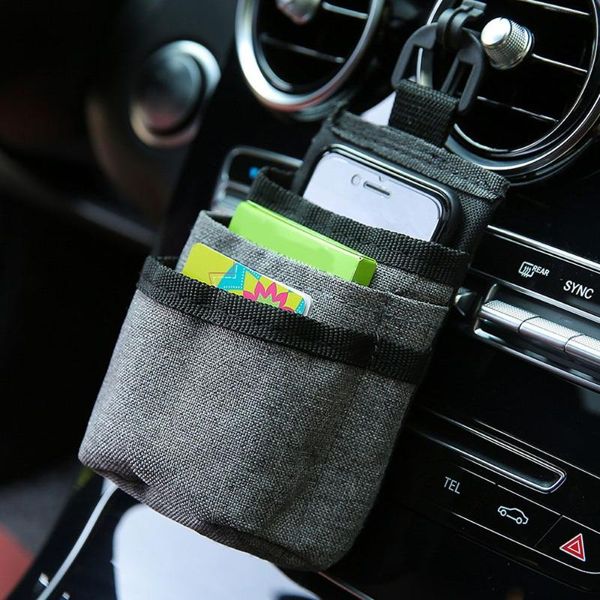 

car organizer pocket ventilation mobile phone bag storage small oxford cloth auto styling