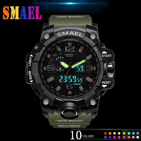 

brand sport watches for men waterproof digital clock led men's wristwatch man montre homme big military wristwatches, Slivery;brown