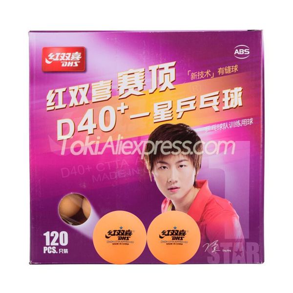 

balls dhs table tennis ball d40+ 1-star orange plastic abs original yellow pong