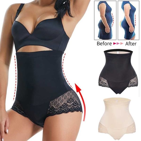 

high waist shapewear butt lifter tummy control panties body shaper woman slimming underwear seamless briefs modeling shorts 211220, Black;white