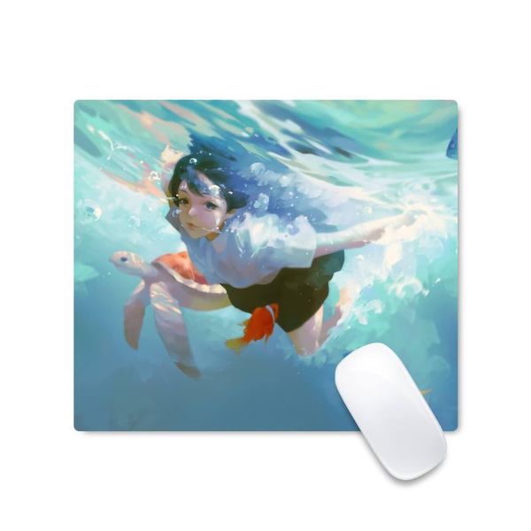 

mouse pads & wrist rests beautiful girl in water diy design pattern game pad desk protect officework mat non-slip lapcushion mousepad