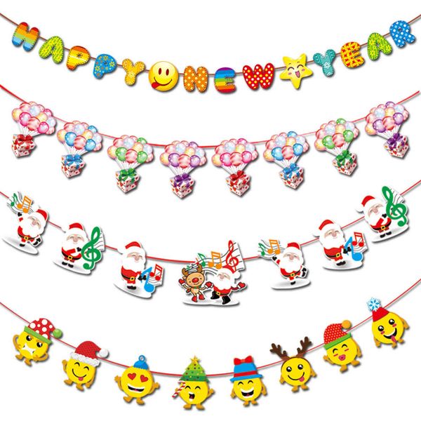 

decoration supplies window atmosphere pendant shopping mall layout christmas flag