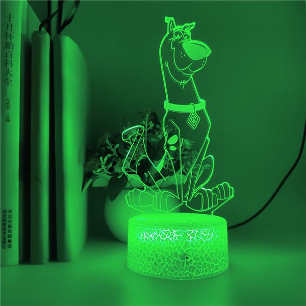 

3d lamp led night light sensor dog scooby doo figure nightlight children holiday birthday gifts party decor smart phone control